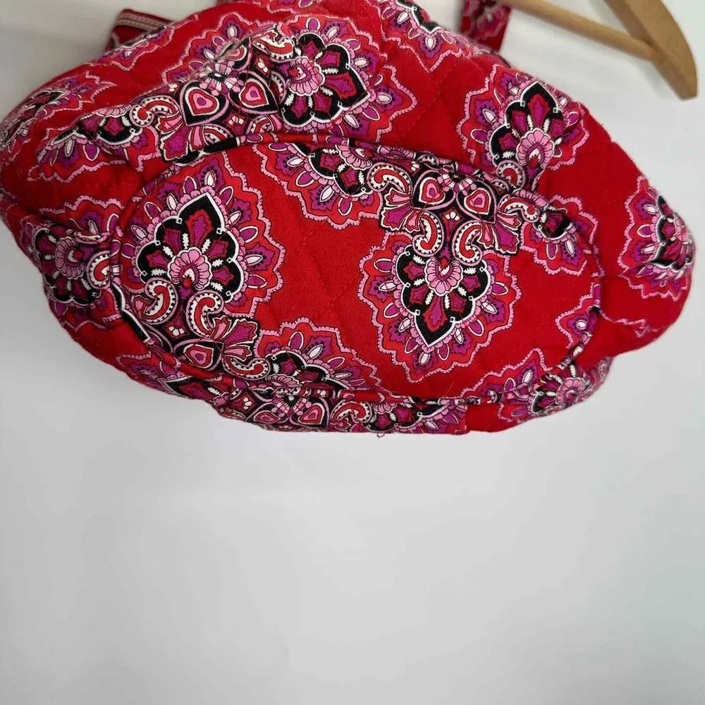 VERA BRADLEY Morgan Purse Handbag Frankly Scarlet Double Handle Red Satchel